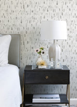 Dwell Grey Brushstrokes Wallpaper with Modern Abstract Metallic Accents - A-Street Prints 2973-90204