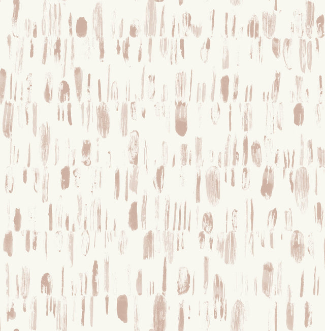 Dwell Pink Brushstrokes Wallpaper with Modern Abstract Metallic Accents - A-Street Prints 2973-90205