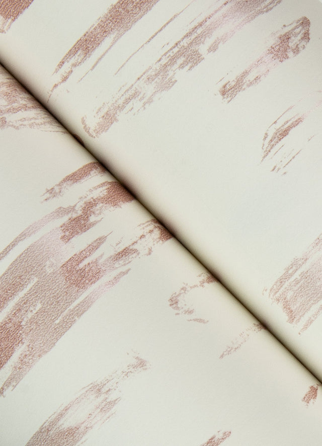 Dwell Pink Brushstrokes Wallpaper with Modern Abstract Metallic Accents - A-Street Prints 2973-90205