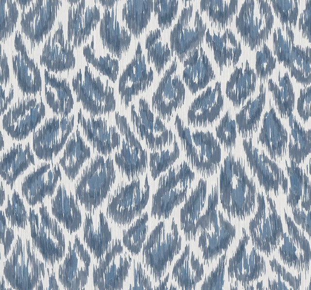 Electra Blue Leopard Spot String Wallpaper with Animal Print Glam Style - A-Street Prints 2973-90301
