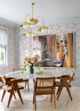 Mariell Pink Dragonfly Wallpaper with Modern Botanical Motif - A-Street Prints 2973-90405