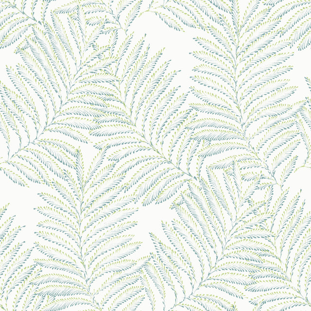 Finnley Green Inked Fern Wallpaper with Botanical Fern Motif - A-Street Prints 2973-90501