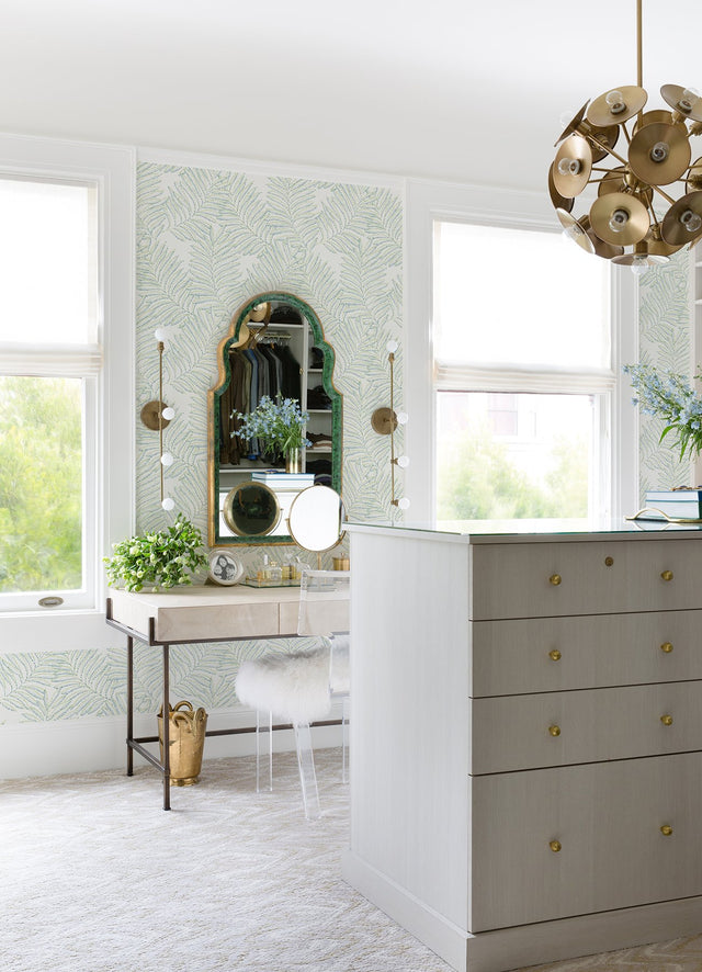 Finnley Green Inked Fern Wallpaper with Botanical Fern Motif - A-Street Prints 2973-90501