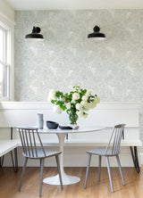 Finnley Grey Inked Fern Wallpaper with Botanical Inked Leaf Motif - A-Street Prints 2973-90505