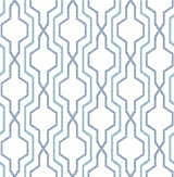 Rion Blue Trellis Wallpaper with Transitional Graphic Trellis & Lattice Pattern - A-Street Prints 2973-90601