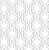 Rion Grey Trellis Wallpaper with Geometric Trellis & Lattice Pattern - A-Street Prints 2973-90602