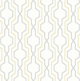 Rion Yellow Trellis Wallpaper with Modern Geometric Lattice - A-Street Prints 2973-90604