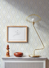 Rion Yellow Trellis Wallpaper with Modern Geometric Lattice - A-Street Prints 2973-90604