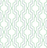 Rion Green Trellis Wallpaper with Transitional Geometric Trellis & Lattice Pattern - A-Street Prints 2973-90605