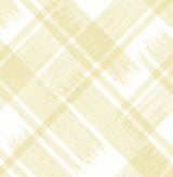 Zag Yellow Modern Plaid Wallpaper with Graphic Farmhouse Plaid Pattern - A-Street Prints 2973-90701