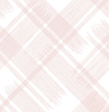 Zag Pink Modern Plaid Wallpaper with Graphic Plaid Pattern, Farmhouse Style - A-Street Prints 2973-90702