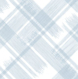 Zag Blue Modern Plaid Wallpaper with Graphics Plaid Pattern, Farmhouse Style - A-Street Prints 2973-90705