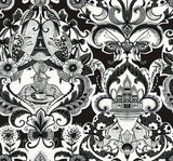 Sadie Black Parisian Damask Wallpaper with Eclectic Graphics Damask - A-Street Prints 2973-90886
