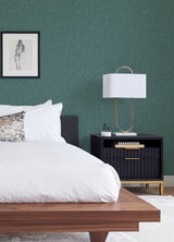 Bentley Teal Faux Linen Wallpaper with Fabric & Woven Texture - A-Street Prints 2973-90912