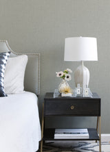 Bentley Grey Faux Linen Wallpaper with Fabric & Woven Texture, Modern Abstract - A-Street Prints 2973-90915