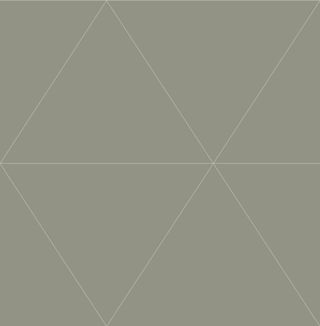 Twilight Silver Geometric Wallpaper with Modern Metallic Triangle Grid - A-Street Prints 2973-91012