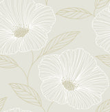 Mythic Dove Floral Wallpaper with Modern Botanical Flowers - A?Street Prints 2973-91131