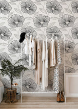 Mythic Black Floral Wallpaper with Metallic Accents - A-Street Prints 2973-91134
