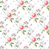 Sinclair Pink Floral and Bumblebee Wall Mural - A?Street Prints 2973-92401M