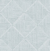 Cade Teal Geometric Wallpaper with Textured Modern Quilted Square Motif - A?Street Prints 2975-26210