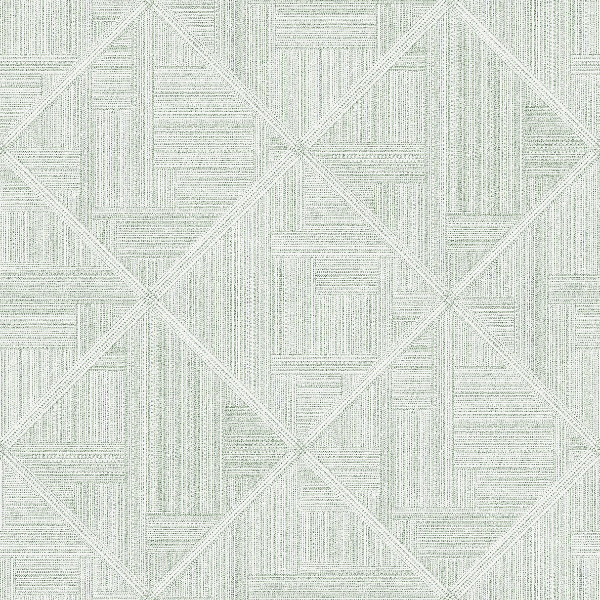 Cade Green Geometric Wallpaper with Textured Quilted Squares Pattern - A-Street Prints 2975-26211