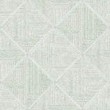 Cade Green Geometric Wallpaper with Textured Quilted Squares Pattern - A-Street Prints 2975-26211