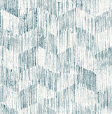 Demi Teal Distressed Wallpaper with Industrial Geometric Pattern - A-Street Prints 2975-26212