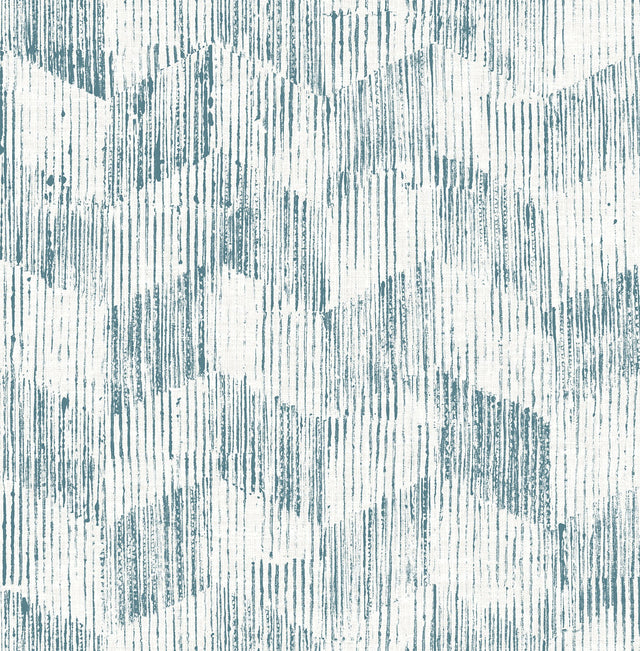 Demi Teal Distressed Wallpaper with Industrial Geometric Pattern - A-Street Prints 2975-26212