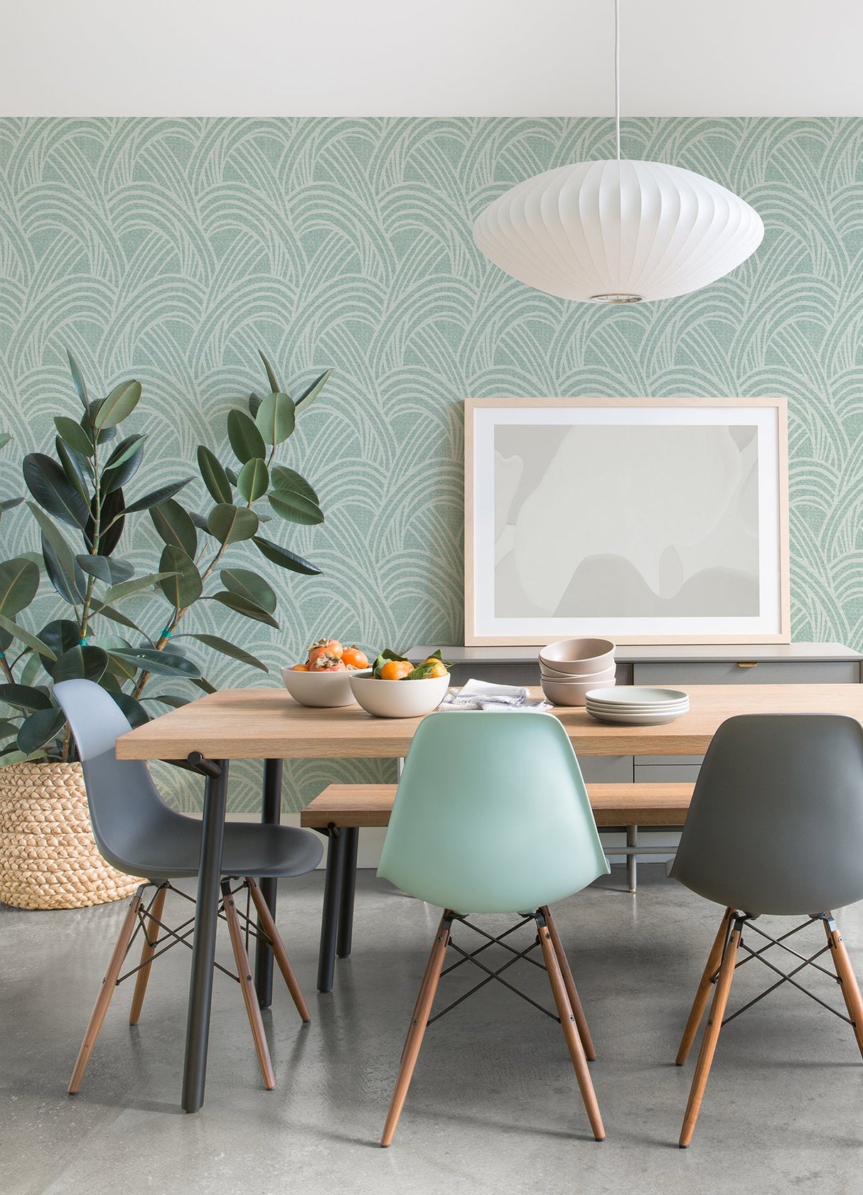 Farrah Green Geometric Wallpaper with Modern Geometrics Pattern - A-Street Prints 2975-26218