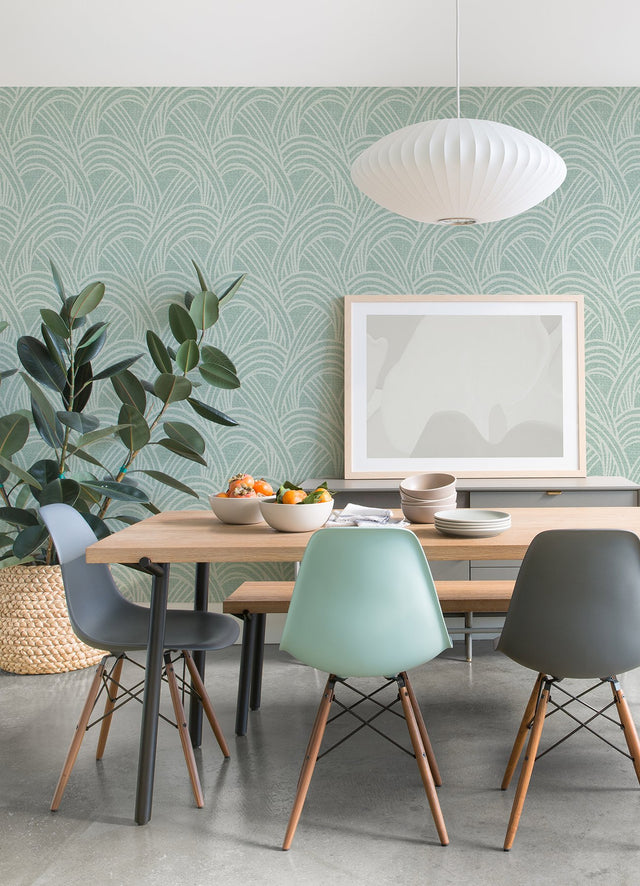Farrah Green Geometric Wallpaper with Modern Geometrics Pattern - A-Street Prints 2975-26218