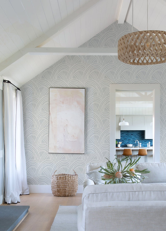 Farrah Grey Geometric Wallpaper with Modern Graphic Arch Motif - A-Street Prints 2975-26219