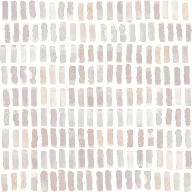 Brynne Blush Watercolor Wallpaper with Modern Geometric Mosaic Pattern - A-Street Prints 2975-26222
