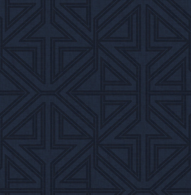 Kachel Indigo Geometric Wallpaper with Modern Geometrics Pattern - A-Street Prints 2975-26226