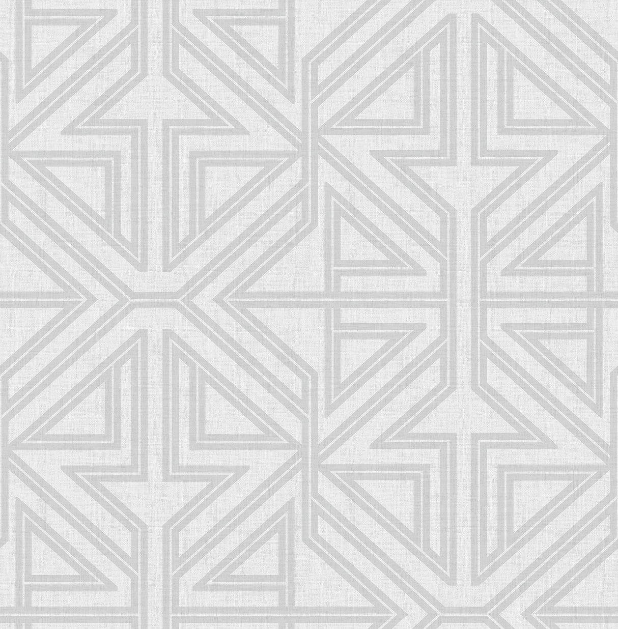 Kachel Grey Geometric Wallpaper with Silver Lined Modern Geometric Pattern - Brewster 2975-26227