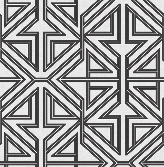 Kachel Black Geometric Wallpaper with Modern Graphic Pattern - A-Street Prints 2975-26231