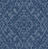 Felix Indigo Geometric Wallpaper with Modern Diamond Stitch Motif - A?Street Prints 2975-26242