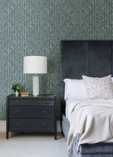 Felix Teal Geometric Wallpaper, Modern Graphics Pattern - A-Street Prints 2975-26244