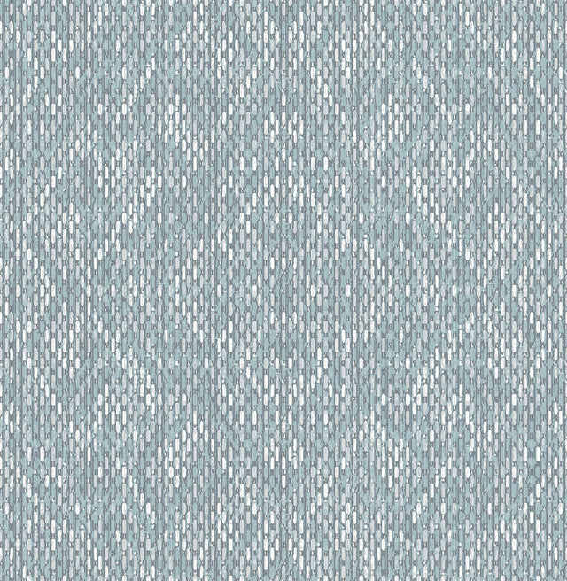 Felix Sky Blue Geometric Wallpaper with Modern Diamond Stitch Motif - A-Street Prints 2975-26246
