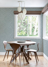 Felix Sky Blue Geometric Wallpaper with Modern Diamond Stitch Motif - A-Street Prints 2975-26246