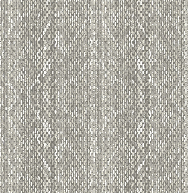 Felix Grey Geometric Wallpaper in Grey with Modern Diamond Stitch Motif - A-Street Prints 2975-26247