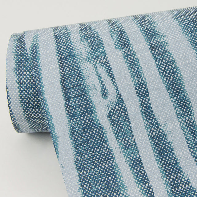 Nazar Indigo Stripe Wallpaper with Raised Ink Texture - A-Street Prints 2975-26248