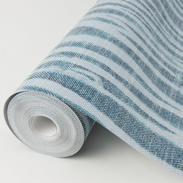 Nazar Indigo Stripe Wallpaper with Raised Ink Texture - A-Street Prints 2975-26248