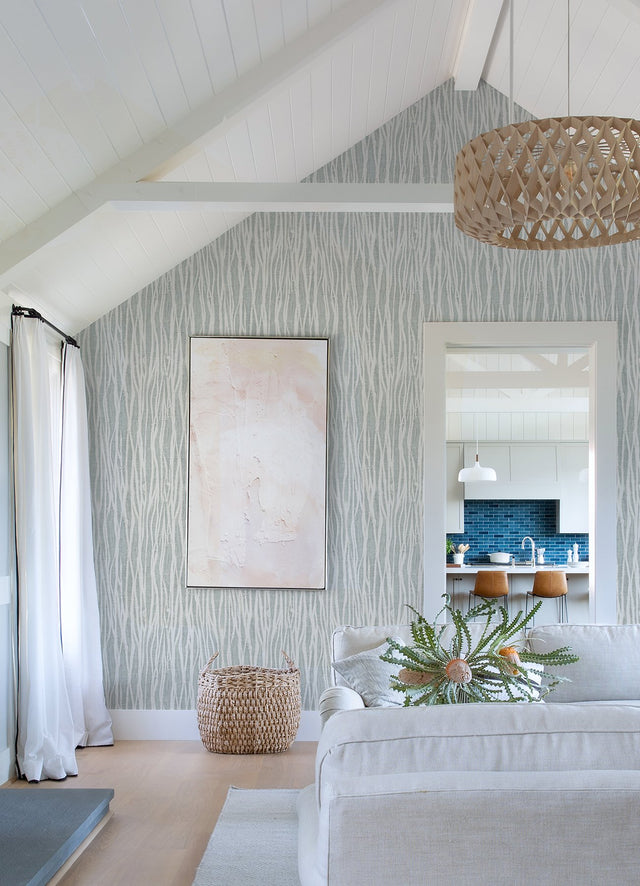 Nazar Light Grey Stripe Wallpaper with Raised Ink Texture - A?Street Prints 2975-26250