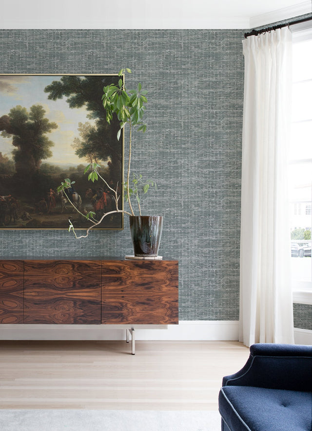 Samos Grey Texture Wallpaper in Grey with Fabric & Woven Textures Pattern - A-Street Prints 2975-26254