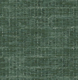 Samos Green Texture Wallpaper with Fabric & Woven Textures Pattern - Brewster 2975-26255