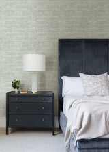 Samos Sage Texture Sage Wallpaper with Modern Fabric & Woven Textures Pattern - A-Street Prints 2975-26256