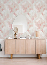 Mahi Blush Abstract Wallpaper with Raised Ink Modern Non Woven - A-Street Prints 2975-26259