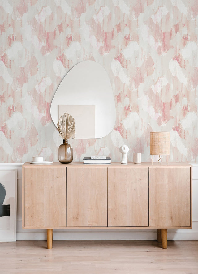 Mahi Blush Abstract Wallpaper with Raised Ink Modern Non Woven - A-Street Prints 2975-26259