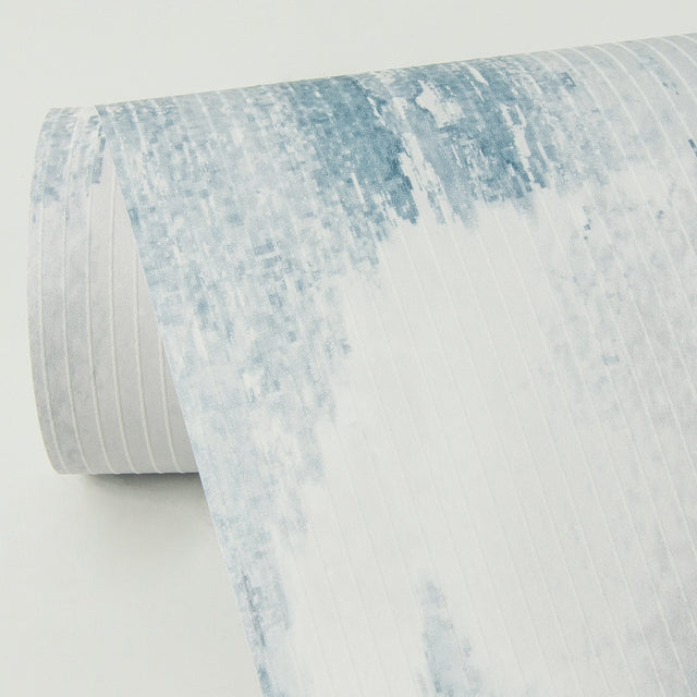Mahi Blue Abstract Wallpaper with Raised Ink Texture - Brewster 2975-26261
