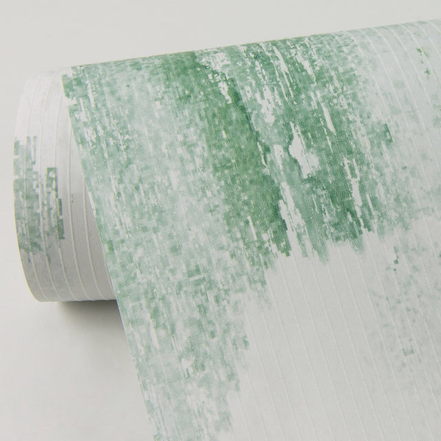 Mahi Green Abstract Wallpaper with Raised Ink Modern Pattern - Brewster 2975-26262